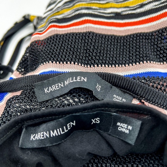 NWOT KAREN MULLEN Asymmetric Multicolored Dress Size:XS - Picture 3 of 10